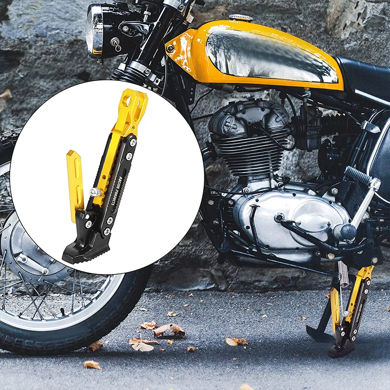Motorcycle adjustable CNC metal foot bracket kick side bracket durable corrosion resistant motorcycle stand accessories motorcycle kickstand extender motorcycle stand