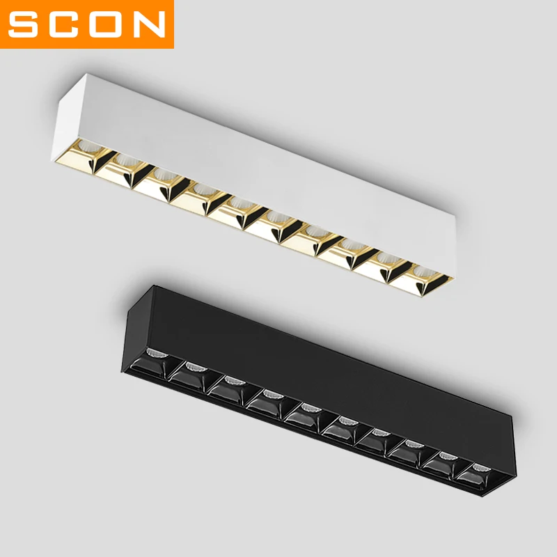 Popu COB 칩 30cm 라인 램프 LED 스포트 라이트, 콘크리트 표면 장착 천장 조명