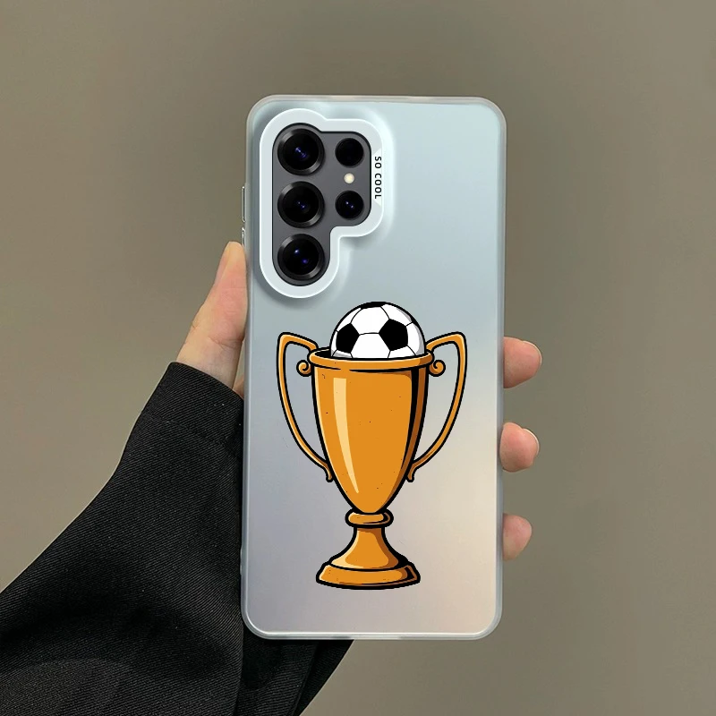 Vibrant Color Phone Case with Silver IMD Design - Soccer Love Champion Edition