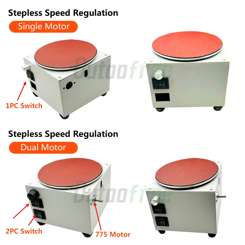 120W Disc Grinding Machine Small Electric Sandpaper Adhesive Disc Grinding Machine 6 Inch Aluminum Plate With 20PCS Sandpaper