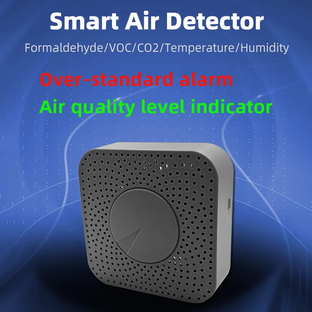 Capteur intelligent de boîte à Air, Wifi, PM2.5, PM10, détecteur de gaz,  humidité, température, contrôle avec application Tuya Smart Life, alarme