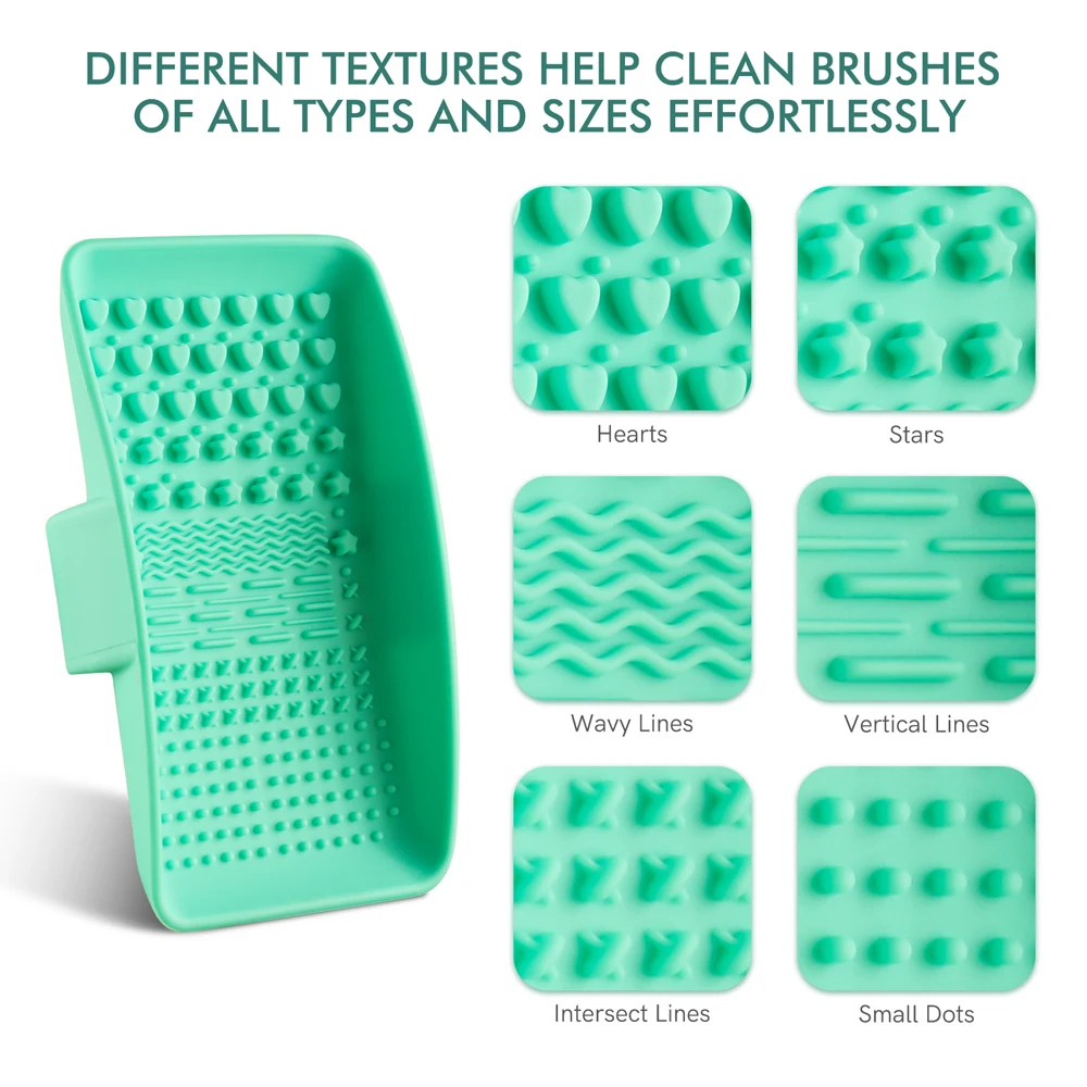 Handheld Silicone Brush Scrubber / Foldable Brush Cleaning Bowl Mat To Clean Blender Brushes A Lot Easier Brush Cleaning Palette