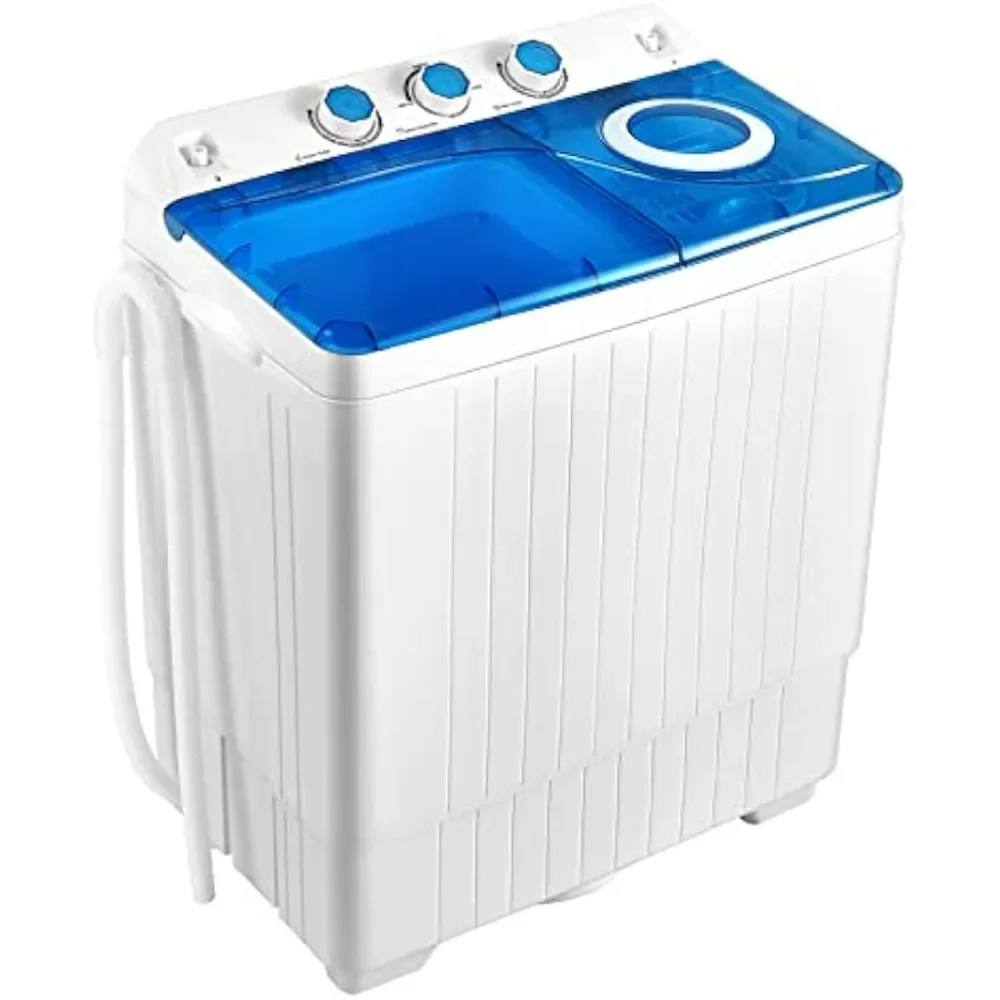 

Portable Washing Machine, 2 in 1 Washer and Spinner Combo, 26lbs Capacity 18 lbs Washing 8 lbs Spinning, w/Timer Control