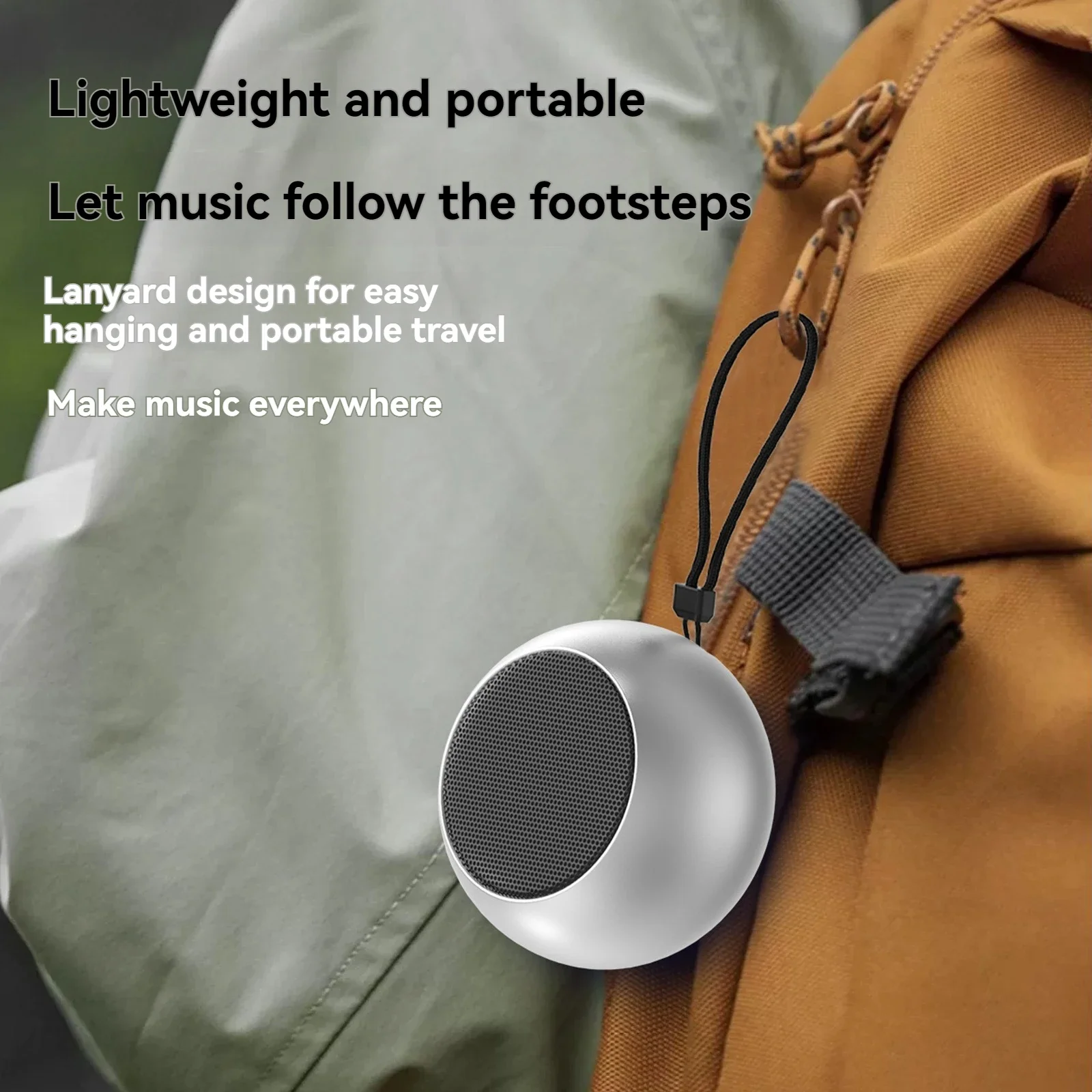 Portable Wireless Bluetooth Speaker New Steel Gun Metal Heavy Subwoofer Outdoor Mini Bluetooth Small Speaker for Home Office 6