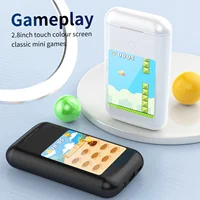 GAMINJA Multiple Function In Ear Bluetooth Wireless Headphones Charging Case With 2.8" Touch Screen Music Game Support APP 2
