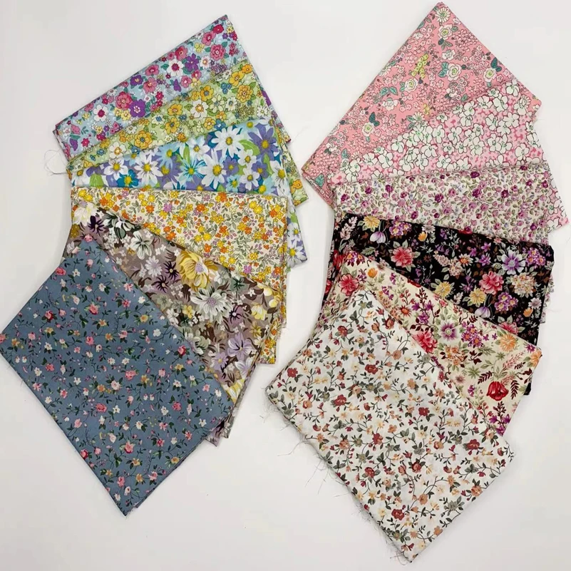 cotton fabric Floral Fabric Flower Cotton Printed Poplin Quilting Clothes Patchwork Muslin Sewing Accessories