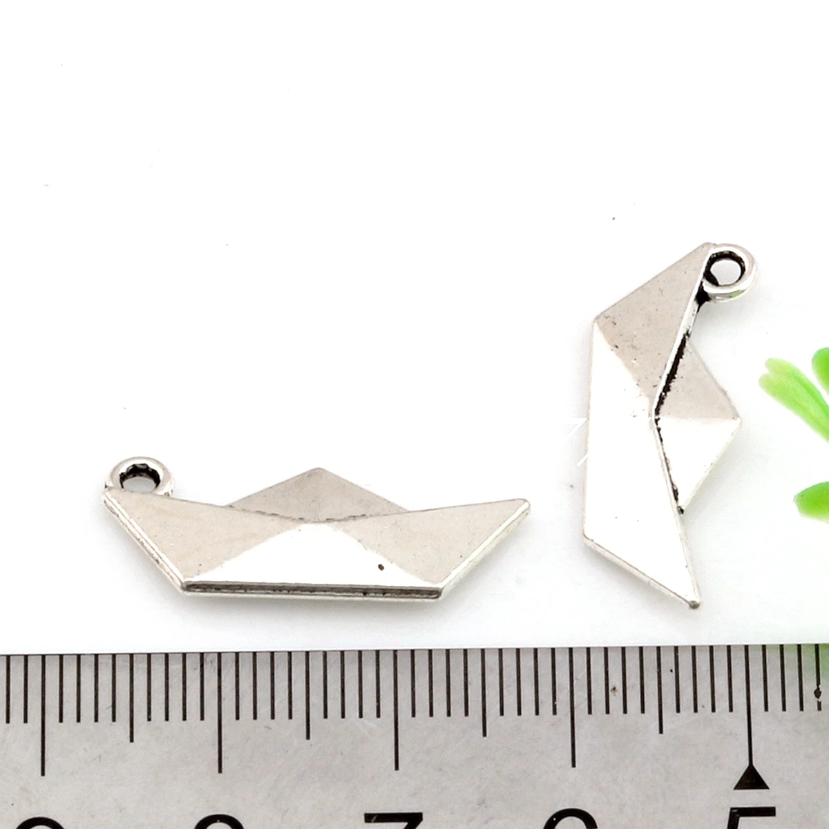 10Pcs  Zinc Alloy Origami Paper Boat Folding Art Charm Pendants  For Jewelry Making Findings 10x25mm A-452 6