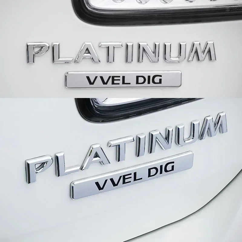 3D 자동차 스타일링 플래티넘 VVEL DIG 후드 펜더 트렁크 리어 데칼 엠블럼 배지 스티커 플래티넘 VVEL DIG Y62 V8용