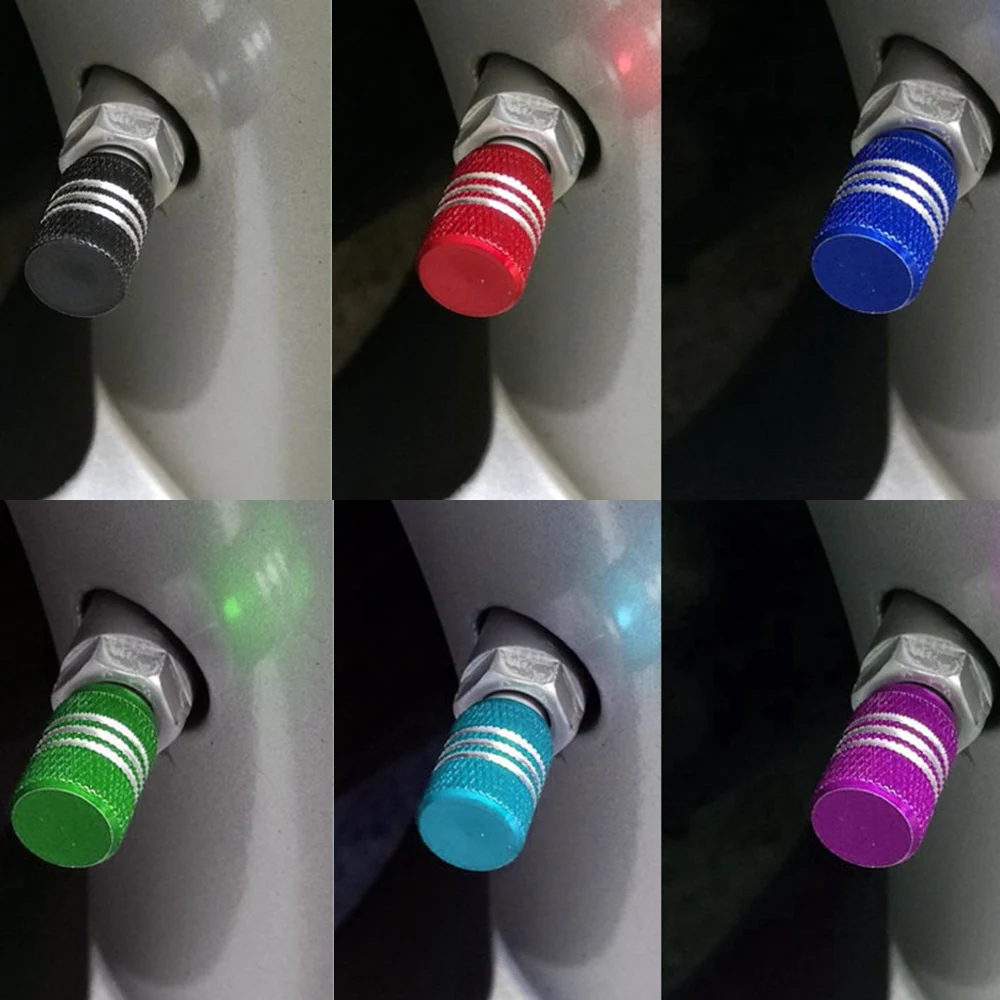 8Pc Tire Valve Caps Tyre Rim Stem Cover Dust Proof Auto Wheel Cap Aluminum Alloy Nipple Caps for Cars and Motorcycles Bikes