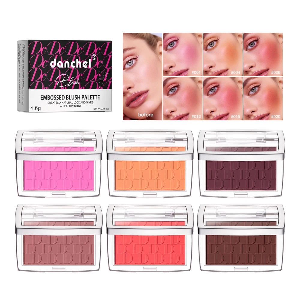 Face Blusher Matte Natural Cheek Tint Brighten Face Pink Red Face Contouring Cosmetics Blush Powder Soft Female Makeup 2