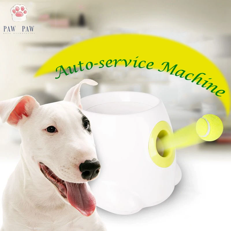 

Pet Automatic Throwing Machine Dog Toys Tennis Launcher Ball Throw With 3 Balls Dog Training Catapult Cat Puppy