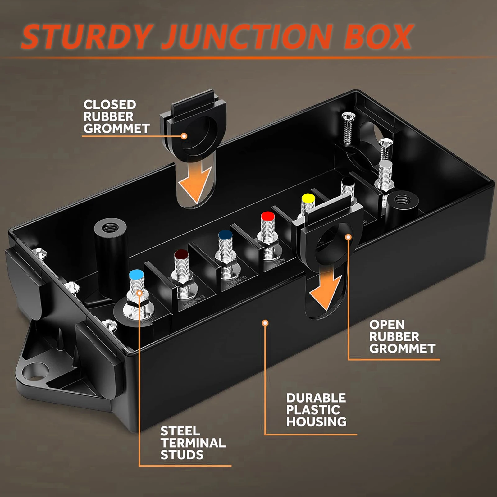 Trailer socket trailer plug socket 7 Way electrical trailer wire junction box 7 gang trailer wire connection box RV light cord plug wiring block holder universal