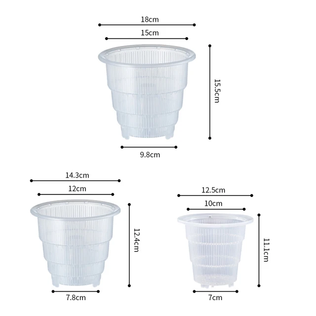 Beltéri Virág Orchidea Háló Edény Átlátszó Gyökérvezérlő Műanyag Konténer Ültetvény Virágpot Otthoni Kertészeti Dekoráció - Image 6