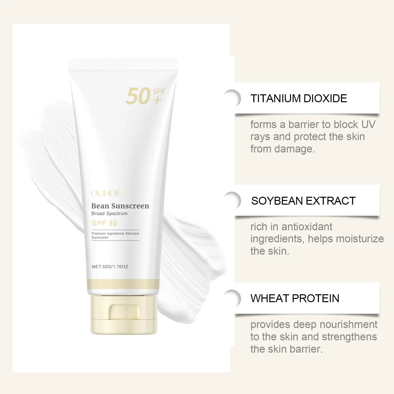 Moisturizer Sun Screen Cream Spf50 Facial Body Lasting Sun Block Isolation Cream Oil-Control UV Protective Brightning Skin Care