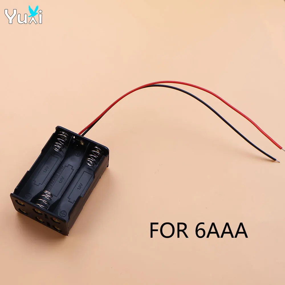 Yuxi AAA 배터리 거치대, 1 2 3 4 6 8 슬롯 배터리 박스, 블랙 플라스틱 AAA 사이즈, 전원 배터리 보관함, 브래킷 리드, 1 개