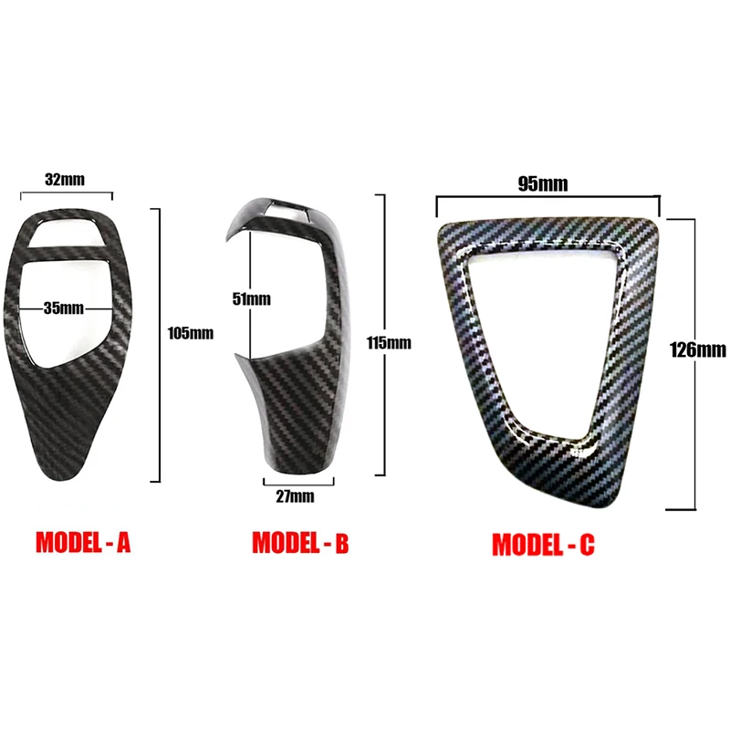 Carbon Fiber Texture For BMW F30 F10 F15 F07 F20 F21 F22 F32 F34 F35 5GT Car Gear Shift Panel Frame Gear Knob Cover Head Trim