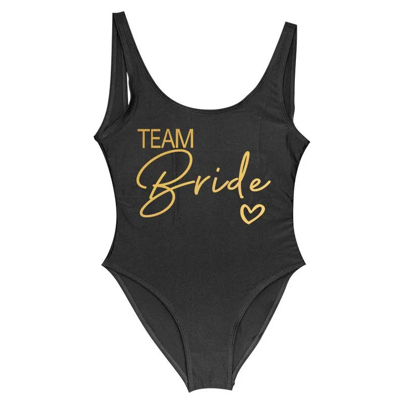 S-3XL White Bridal Swimsuit Women New Team Bride One-Piece