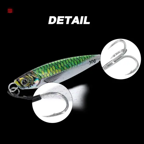 Hunthouse Metal Jig Fishing Lure Sinking Slow Jigging 7g-80g Casting Hard Bait Saltwater Artificial Pike SeaBass Fish Tackle - Image 4