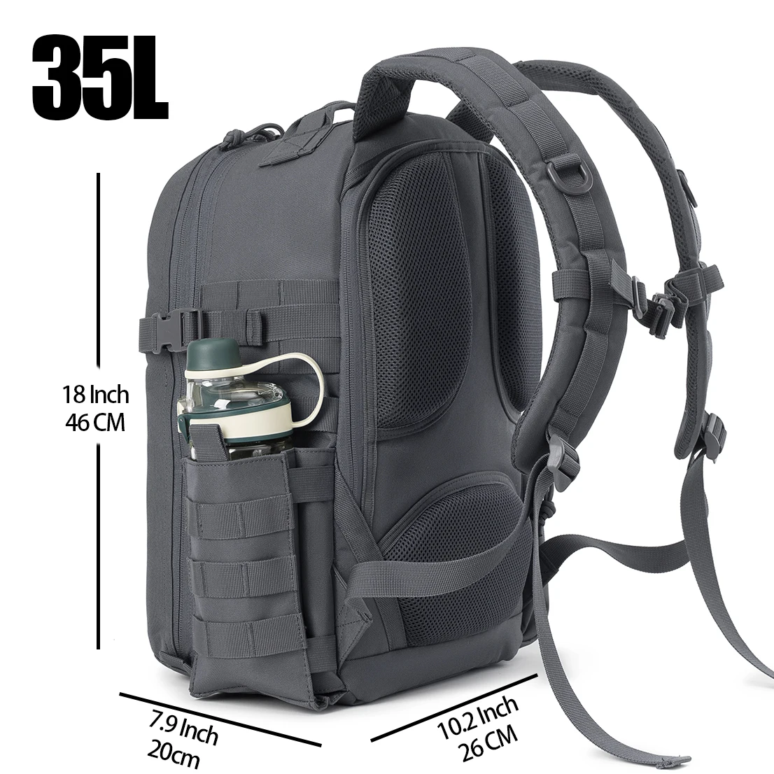 QT&QY 35L Tactical Backpack For Men Molle 3 Day survival Backpack School Hunting Camping Hiking Rucksack Survival Bug Out Bag