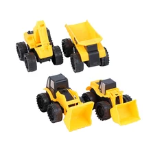 

4pcs Construction Vehicle Model Plastic Engineering Truck Excavator Children Educational
