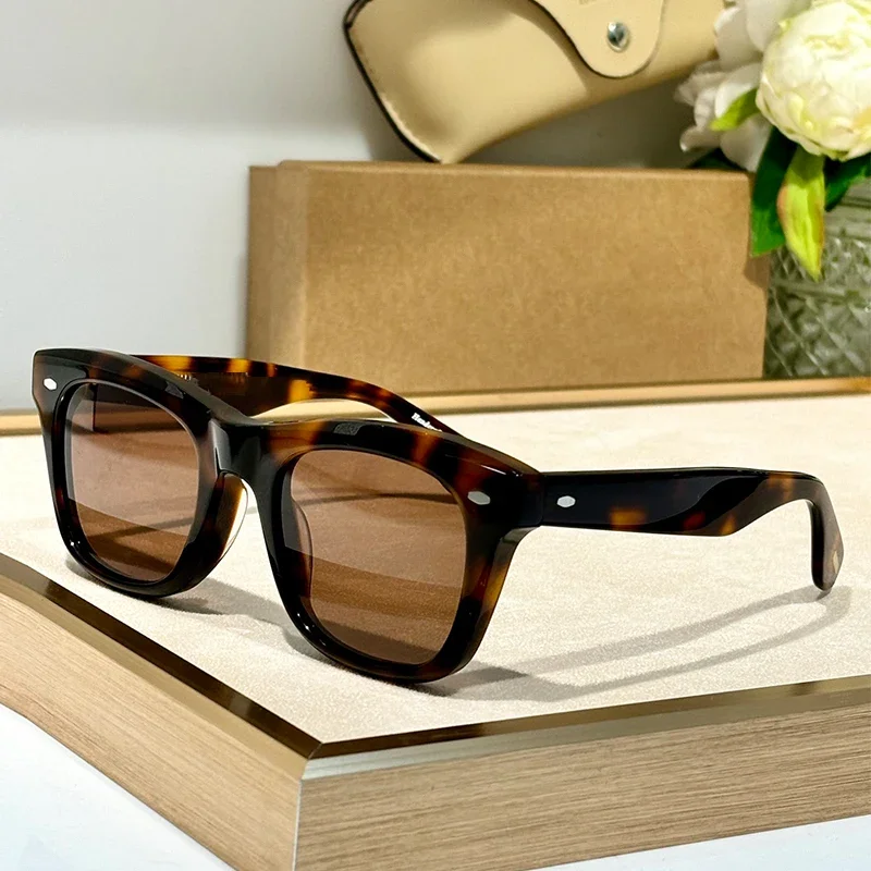 

Винтажные яркие очки в виде черепахи OV5497SU, роскошные квадратные солнечные очки 2024 INS, модные ацетатные солнечные очки унисекс 8,0 мм