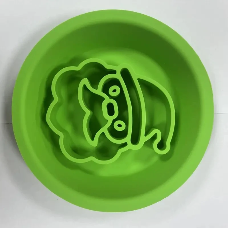 Alfa Love Pets Slow Feeder Dog Bowl – Christmas Design Red Silicone Lick Mat, Slows Eating For Better Digestion