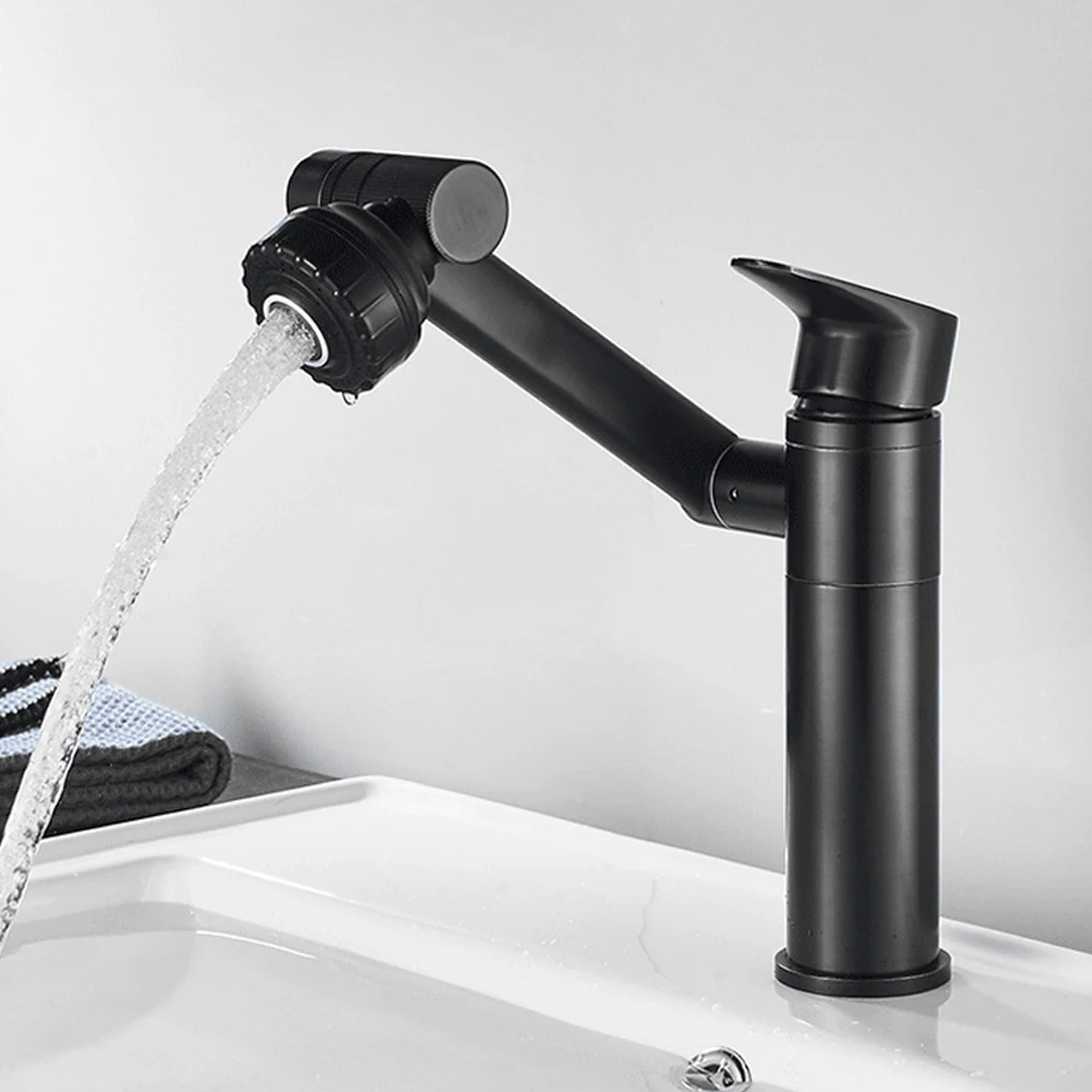 

1080° Swivel Bathroom Sink Faucet 2 In 1 Basin Faucet Cold And Hot Water Mixer Tap Home Washbasin Swivel Single Hole Faucet