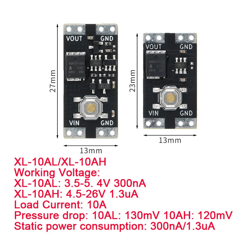 10 Stück/1 Stück Single Bond Button Bistabiles Schaltermodul 3,5–5,4 V 4,5–26 V 300 nA 1,3 uA Last 10 A Low Power Wide Spannungs-Mikroschalter