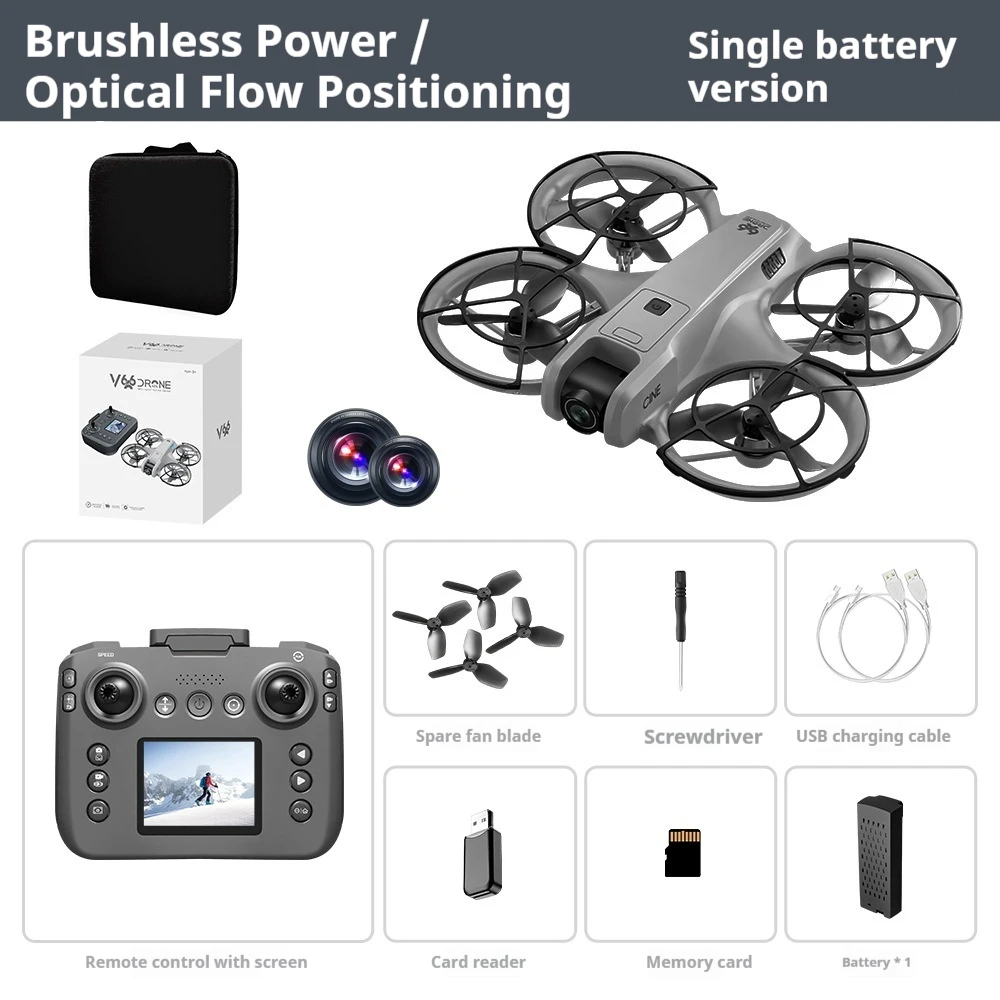Drone enfant sans balais avec caméra - Jouet volant RC pliable