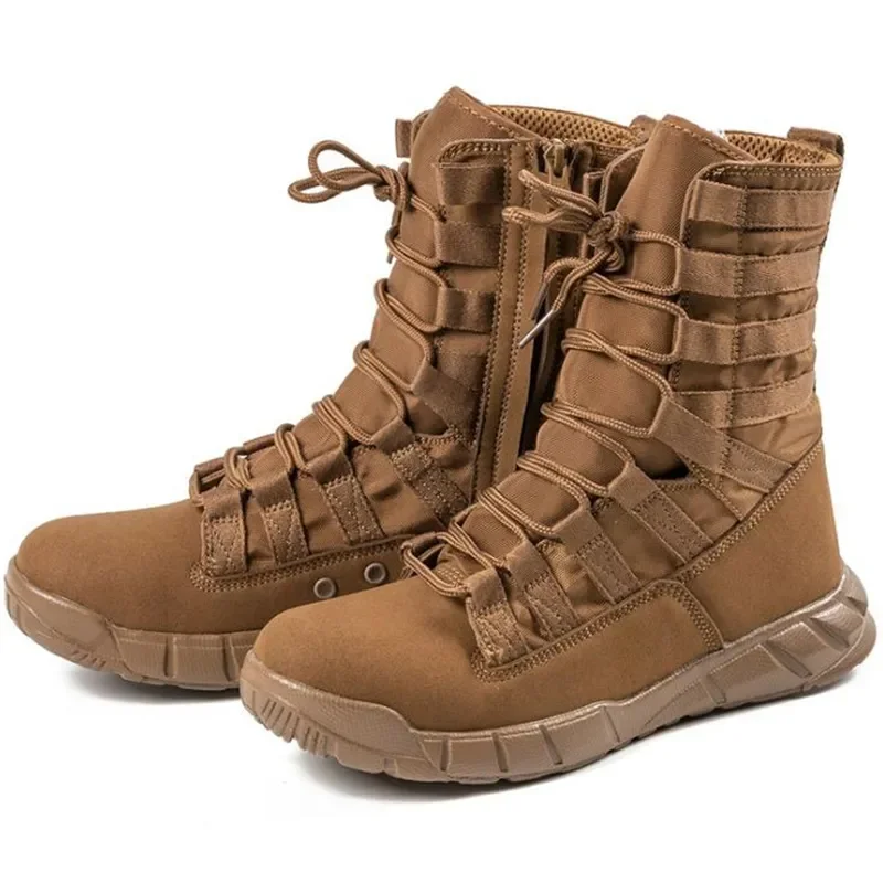 

Military Tactical Combat Boots Men Outdoor Hiking Desert Army Boots Lightweight Breathable Male Ankle Boots Jungle Shoes