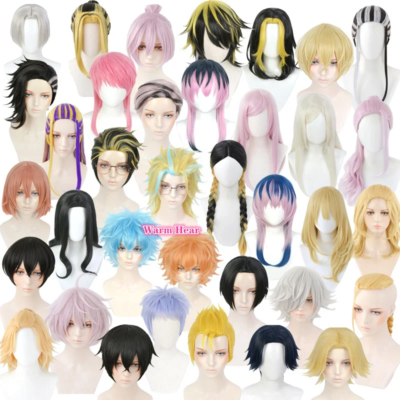 Anime Synthetic Cosplay Wigs Haitani Rindo Sanzu Haruchiyo Haitani Ran Hanemiya Kazutora Manjiro Sano Senju Kawaragi Emma Sano cosplay wigs