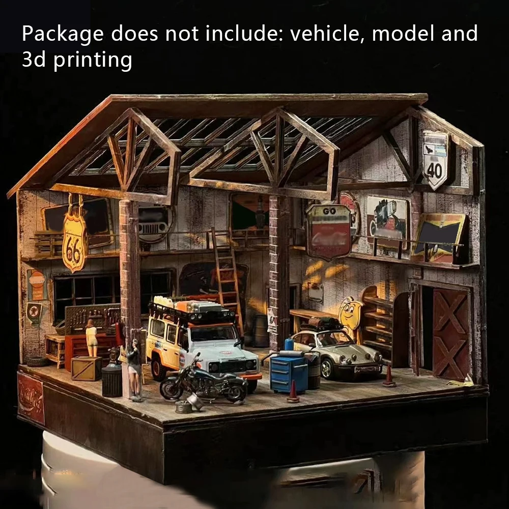 1:64 American Garage & Car Warehouse DIY Model Kit - Easy