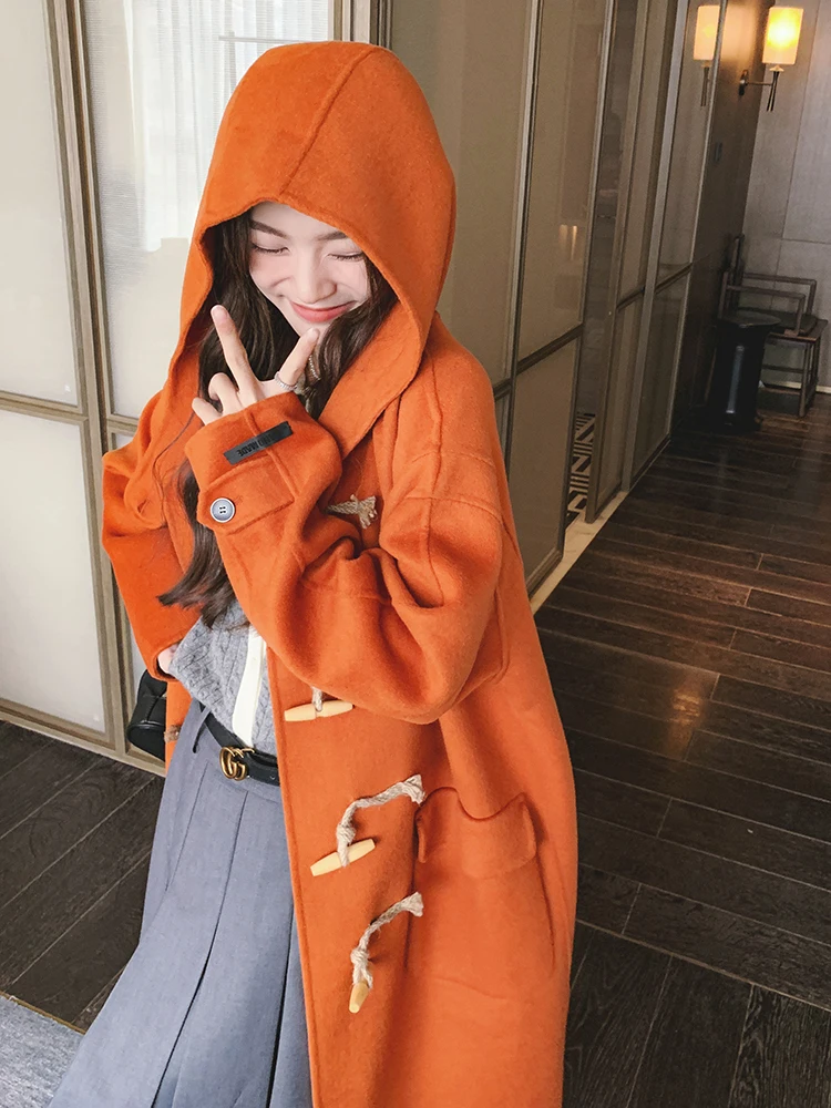 OVERCOAT Hooded Wool Shirt (Orange)
