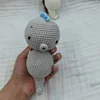 1PC Baby Nursing Cute Cartoon Crochet Sea Horse Pendant Rattle For Baby Mobile Pram Crib Ring Accessories Newborn Grasping Toys 3