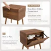 Hidden Compartment Nightstands, Mid Century Modern Concealment Furniture, Bedside Table with Wood Legs, End Table 4