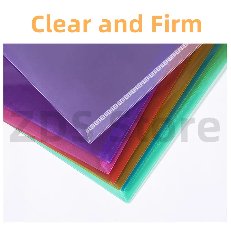 A4 10PCS Plastic Button File Folder Student Test Paper Storage Pouch for Documents Organizer file bag office folder binder folder