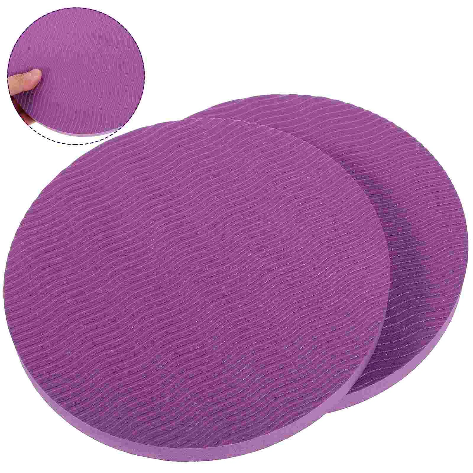 2 Pcs Round Yoga Support Pad Balance Cushion Thick Mat For Exercise Fitness Household Knee Pads Sports Supplies