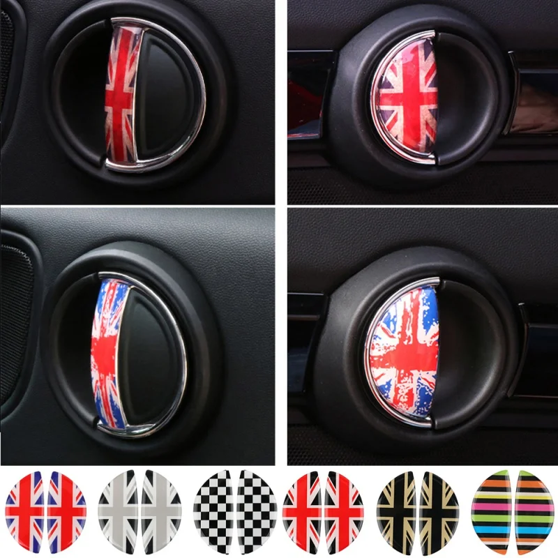 2PCS Auto Tür Aufkleber Für MINI COOPER R56 R55 R60 R61 Countryman F55 F56  F60 Kristall Epoxy Auto Innen pull Griff Dekoration - AliExpress