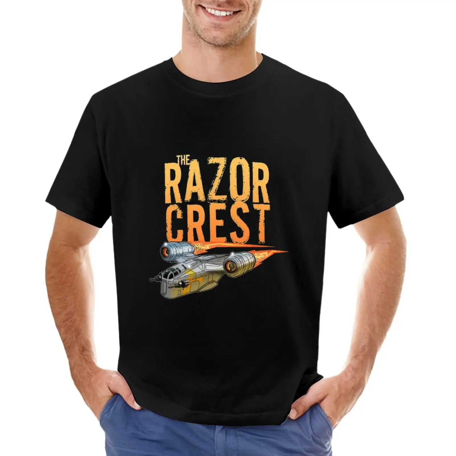 The Razor Crest Mando-T-Shirt Taglie Forti Sublime Plain Black T-Shirt Uomo