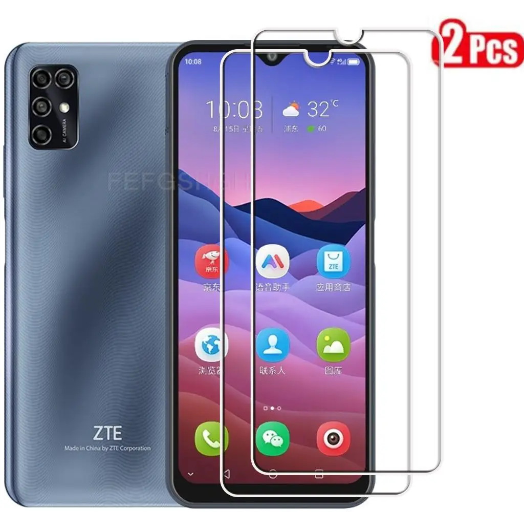 TTJ Custodia Morbida + Vetro Temperato Per ZTE Blade V2020 (6,82") – Cover Sottile Trasparente Antigraffio