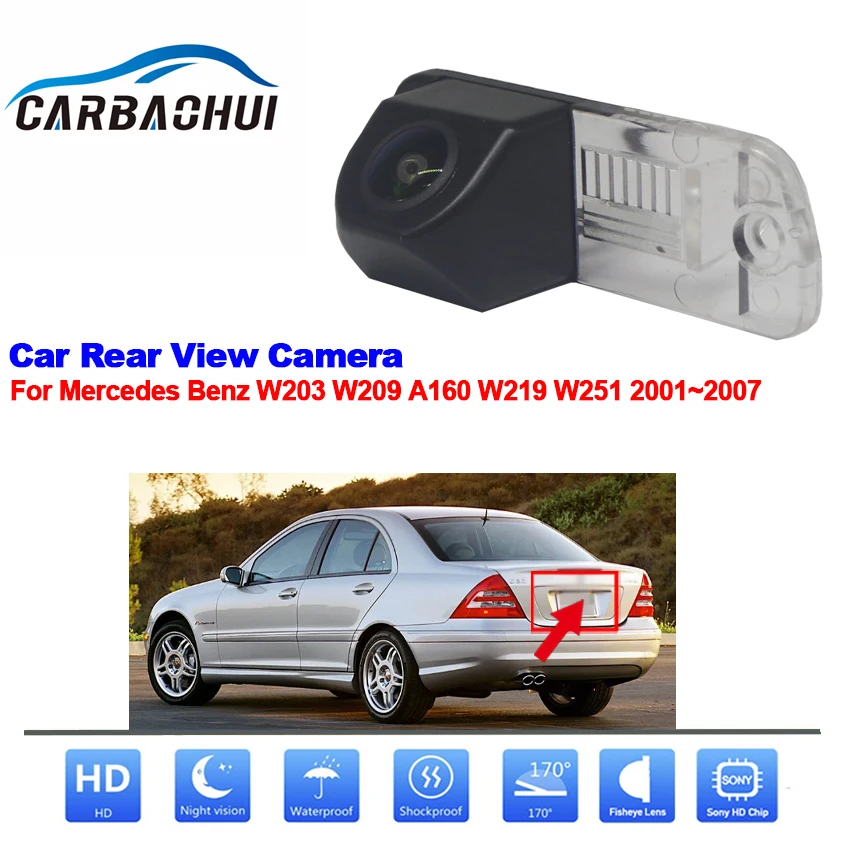 

Резервная камера заднего вида для Mercedes Benz W203 W209 A160 W219 W251 2001 ~ 2007 CCD с функцией ночного видения