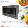 0.9 Cubic Foot, Built-In Microwave, Digital Touchpad, LED Display, Includes Trim, Stainless Steel 2