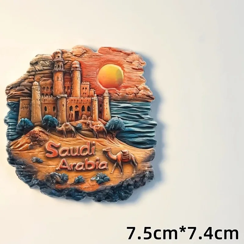 Imán 3D De Arabia Saudita Para Nevera De Viaje, Recuerdo Magnético