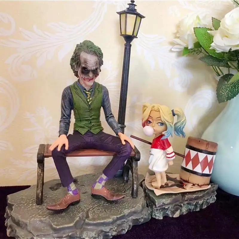 

Hot Dc Anime Figure Harleen Quinzel Joker Action Figurine Standing Model Toy Pvc Statue Figure Desktop Ornament Gift For Childs