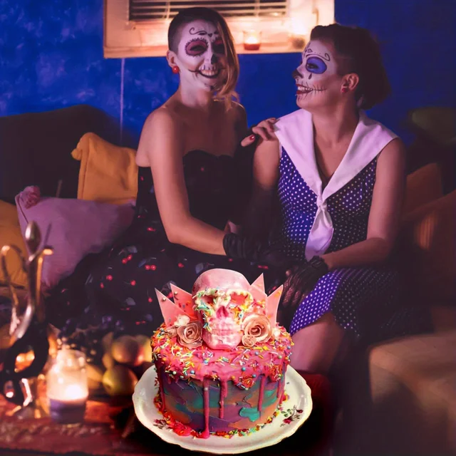 Halloween Silicone Mold 7-Pack - Pumpkin, Skull, Bat, Ghost & More For Chocolate, Candy & Cake Decorating