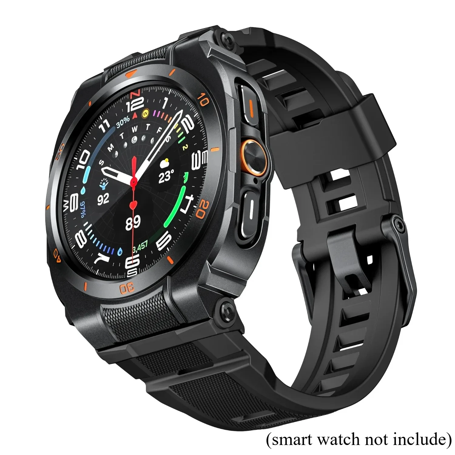 Enhanced Metal Case and Silicone Sport Strap Combo