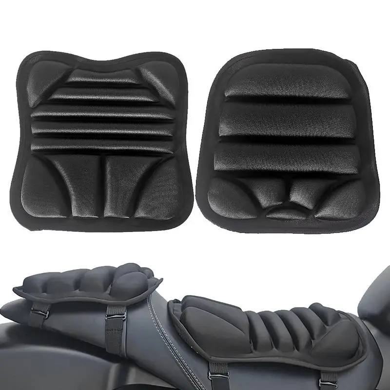 3D Motorcycle Seat Cushion Breathable Motorcycle Front Rear Seat Cushion Anti-Slip Air Cushion Ride Seat Cover Pad For Motorcycl