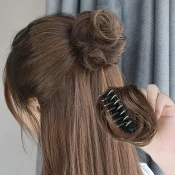Capelli corti ricci Chignon Donne Ragazze Intrecciatura dei capelli Clip Ciambella Roller Bun Parrucca Artiglio Clip nel parrucchino per le donne Strumenti per lo styling dei capelli
