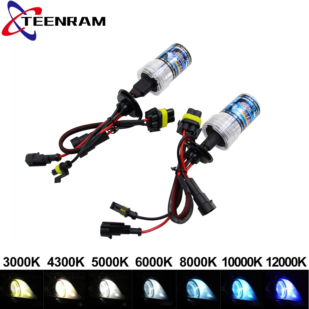 

2PCS 55W HID Xenon Kit Light Bulb H1 H4 H7 H11 9005 9006 3000K 4300K 6000K 8000K 12000k DC 12V Car Headlight Headlamp Fog Lamp