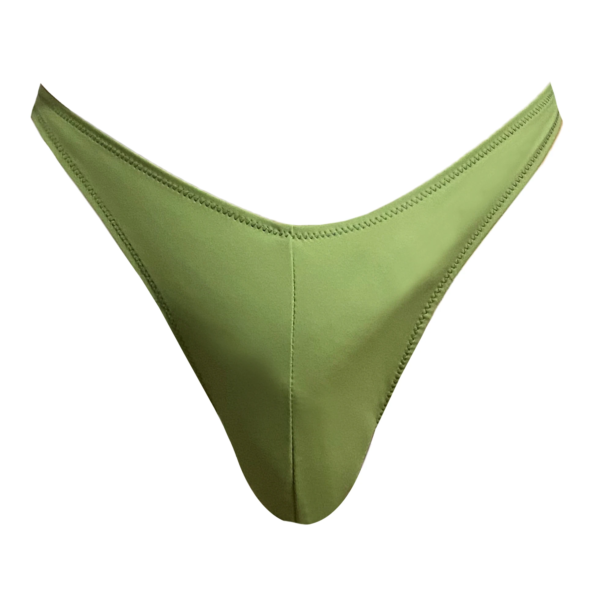 Masked staffs Large waist Men's Matte pu oversized t-pants solid bikini high score bikini bottomed underwear comfortable pants